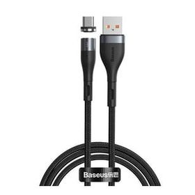 Baseus Zinc Safe Manyetik USB Kablo Android Micro 2.1A 1 mt Siyah Şarj Kablosu