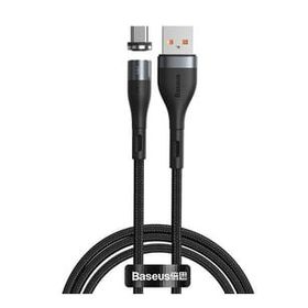 Baseus Zinc Safe Manyetik USB Kablo Android Micro 2.1A 1 mt Siyah Şarj Kablosu