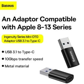 Baseus ZJJQ000001 Ingenuity Type-C to USB-A 3.1 Mini OTG Adaptör