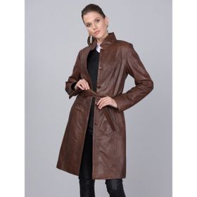 Basics&More B3034 Kadın Kestane Deri Ceket
