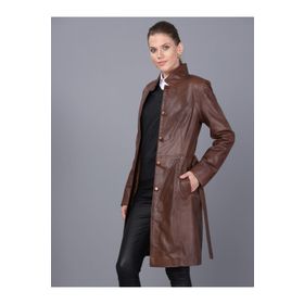 Basics&More B3034 Kadın Kestane Deri Ceket