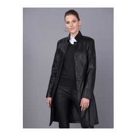 Basics&More B3034 Kadın Siyah Deri Ceket