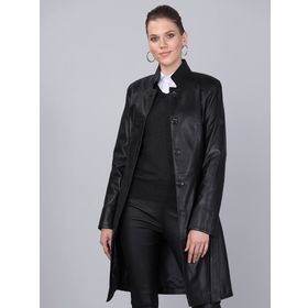 Basics&More B3034 Kadın Siyah Deri Ceket