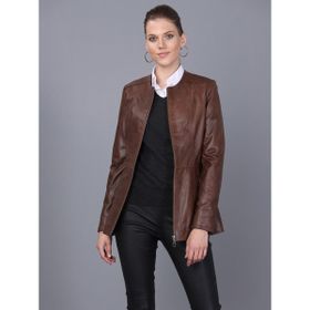Basics&More BM-03 Kadın Kestane Deri Ceket