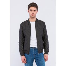 Basics&More Erkek Kapitoneli Kahverengi 2XL Hakiki Deri Ceket