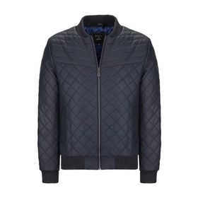Basics&More Lacivert Tafta Erkek Deri Ceket