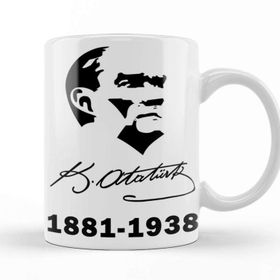 Baskı Dükkanı 19 Mayıs Atatürk Porselen Kupa Bardak
