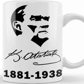 Baskı Dükkanı 19 Mayıs Atatürk Porselen Kupa Bardak