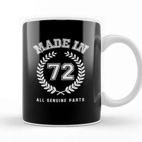 Baskı Dükkanı 1972 Made In 72 All Genuine Parts Kupa Bardak