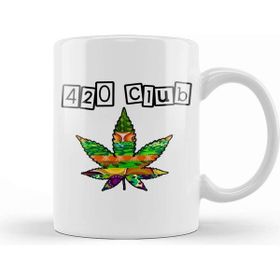 Baskı Dükkanı 420 Club Purple Marijuana Leaf 01 Kupa Bardak
