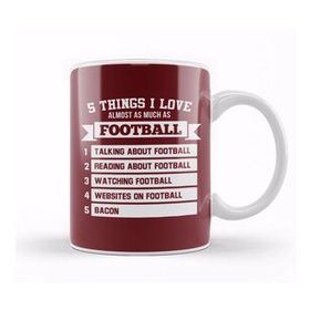 Baskı Dükkanı 5 Things I Love Almost As Much As Football Kupa Bardak