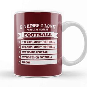 Baskı Dükkanı 5 Things I Love Almost As Much As Football Kupa Bardak