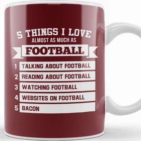 Baskı Dükkanı 5 Things I Love Almost As Much As Football Kupa Bardak