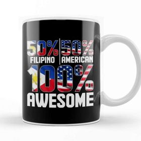 Baskı Dükkanı 50% Chilean 50% American 100% Awesome Immigrant Kupa Bardak