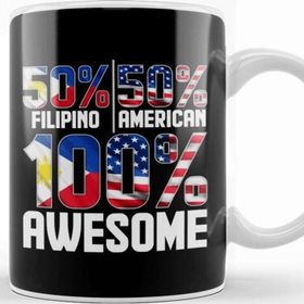 Baskı Dükkanı 50% Chilean 50% American 100% Awesome Immigrant Kupa Bardak