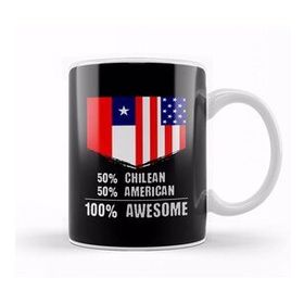 Baskı Dükkanı 50% Chinese 50% American 100% Awesome Immigrant Kupa Bardak