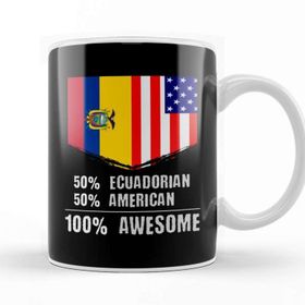 Baskı Dükkanı 50% Emirati 50% American 100% Awesome Immigrant Kupa