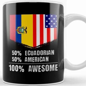 Baskı Dükkanı 50% Emirati 50% American 100% Awesome Immigrant Kupa