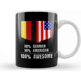 Baskı Dükkanı 50% German 50% American 100% Awesome Immigrant Kupa