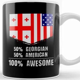 Baskı Dükkanı 50% German 50% American 100% Awesome Immigrant Kupa
