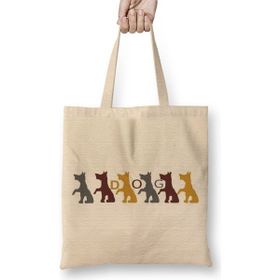 Baskı Dükkanı 6 Dogs Pug Köpek Bez Çanta