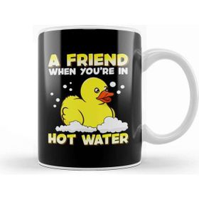 Baskı Dükkanı A Friend When Youre In Hot Water Cute Baby Duck Kupa