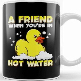 Baskı Dükkanı A Friend When Youre In Hot Water Cute Baby Duck Kupa