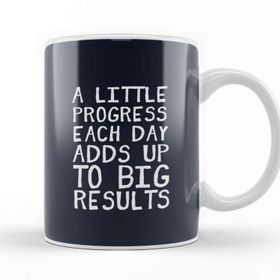 Baskı Dükkanı A Little Progress Each Day Adds Up Gym Inspiration Kupa