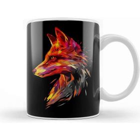 Baskı Dükkanı Abstract Flaming Fox Kupa