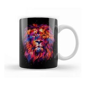 Baskı Dükkanı Abstract King Lion Kupa