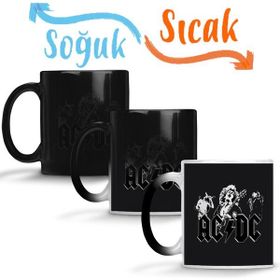 Baskı Dükkanı Ac Dc Müzik Grubu Sihirli Porselen Kupa