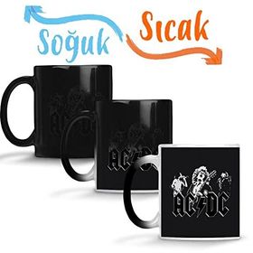 Baskı Dükkanı Ac Dc Müzik Grubu Sihirli Porselen Kupa