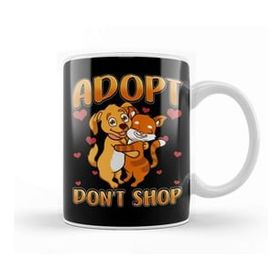 Baskı Dükkanı Adopt Don T Shop Cat Dog Kupa