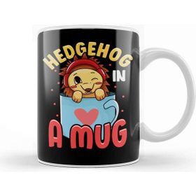 Baskı Dükkanı Adorable Baby Hedgehog In A Mug Hedgehog Lovers Kupa Bardak