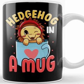 Baskı Dükkanı Adorable Baby Hedgehog In A Mug Hedgehog Lovers Kupa Bardak