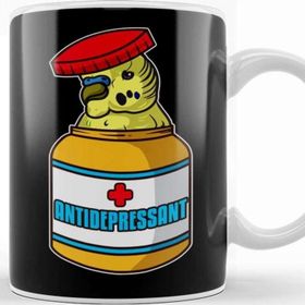 Baskı Dükkanı Adorable Bird Antidepressant Pets Fix Depression Kupa Bardak