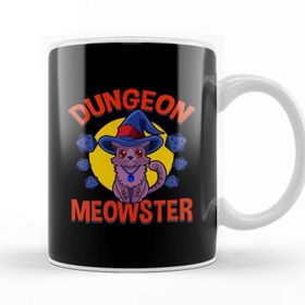 Baskı Dükkanı Adorable Dungeon Meowster Gamer Cat Pun Kupa Bardak