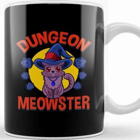 Baskı Dükkanı Adorable Dungeon Meowster Gamer Cat Pun Kupa Bardak