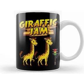 Baskı Dükkanı Adorable Giraffic Jam Pun Traffic Jam Giraffes Kupa Bardak