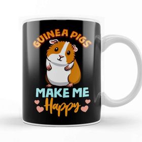 Baskı Dükkanı Adorable Guinea Pigs Make Me Happy Kupa Bardak