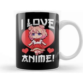 Baskı Dükkanı Adorable I Love Anime Girl Japanese Kawaii Kupa