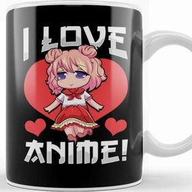 Baskı Dükkanı Adorable I Love Anime Girl Japanese Kawaii Kupa