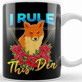 Baskı Dükkanı Adorable I Rule This Den Cute Fox Awesome Fox Den Kupa Bardak