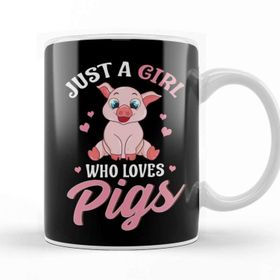 Baskı Dükkanı Adorable Just A Girl Who Loves Pigs Kupa