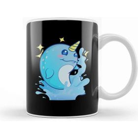 Baskı Dükkanı Adorable Narwhal The Unicorn of The Sea Kupa Bardak