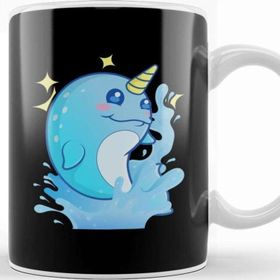 Baskı Dükkanı Adorable Narwhal The Unicorn of The Sea Kupa Bardak