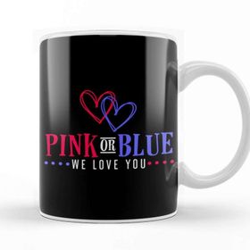 Baskı Dükkanı Adorable Pink Or Blue We Love You Gender Reveal Kupa Bardak