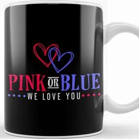 Baskı Dükkanı Adorable Pink Or Blue We Love You Gender Reveal Kupa Bardak