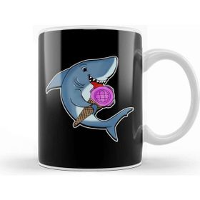 Baskı Dükkanı Adorable Shark Licking Ice Cream Cute Shark Lovers Kupa Bardak