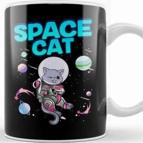 Baskı Dükkanı Adorable Space Cat Cute Kitty Astronaut Exploring Kupa